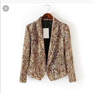 Zara snake skin blazer